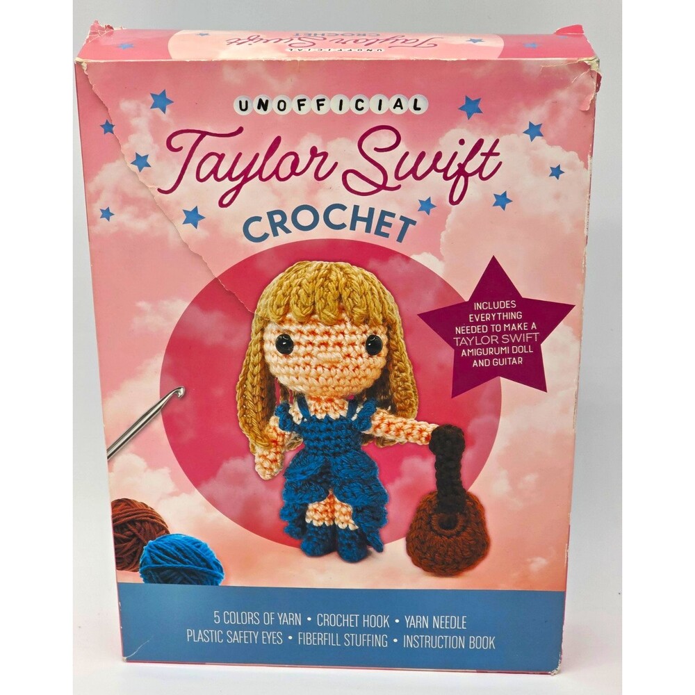Chartwell Books Unofficial Taylor Swift Crochet Kit w/ Yarn, Hook, Needle & Book